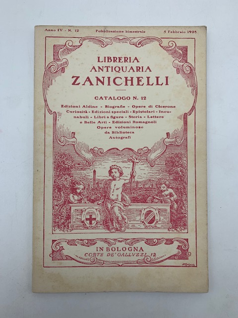 Libreria antiquaria Zanichelli. Catalogo n. 12